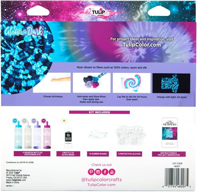 Tulip Glow in The Dark Cosmic Galaxy 4-Color Tie-Dye Kit - Image 2
