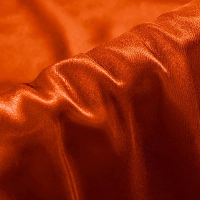 Aormenzy Satin Body Pillow Cover Set of 2, 20x54 Inches Burnt Orange Body - Image 2