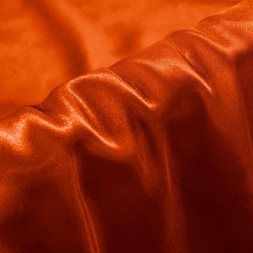 Aormenzy Satin Pillow Cases for Women Queen Size Set of 2, Burnt Orange Satin - Image 2