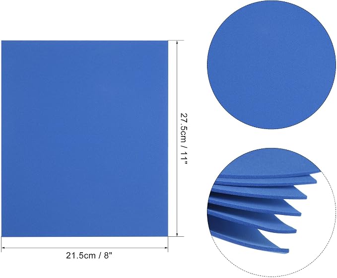 uxcell Dark Blue EVA Foam Sheets 11 x 8 inch 1.7mm Thickness - Image 2