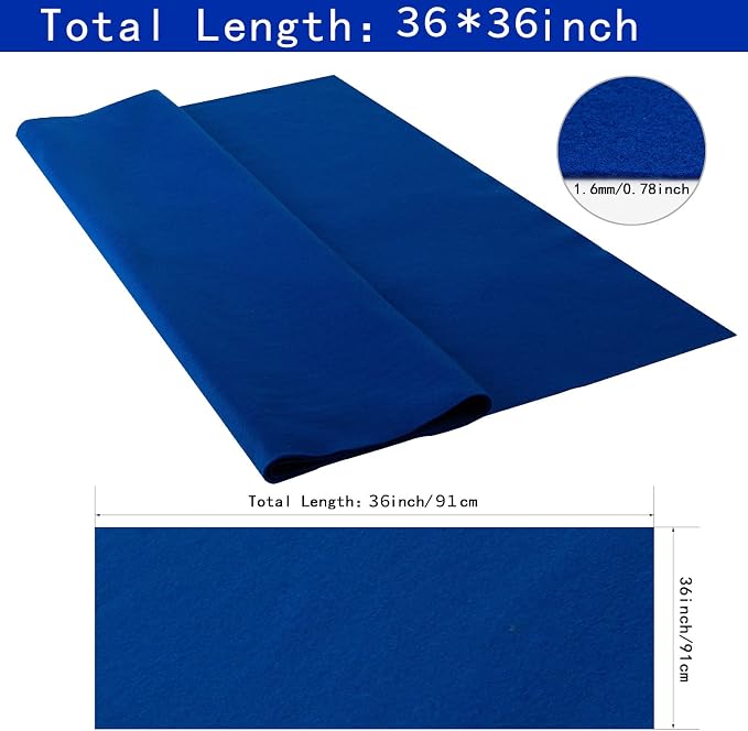 HaoFeijh Felt Fabric 36 * 36 Inch Wide 1.6mm, Fabric Sheets Soft Woven Acrylic - Image 2