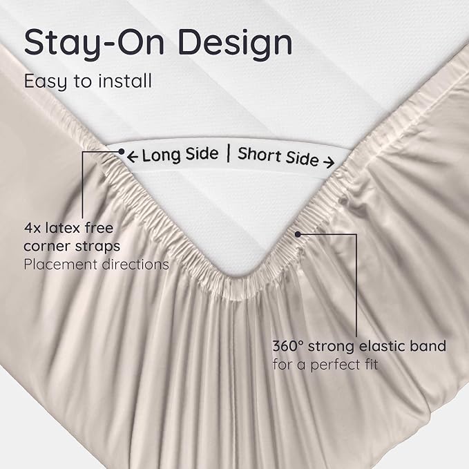 Bambaw 100% Viscose Derived from Bamboo Fitted Sheet King Size, Cooling King - Image 5