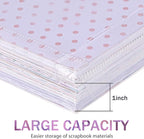 Henoyso 24 Pcs 12 x 12 Scrapbook Paper Storage Organizer Top Loading Plastic - Image 3