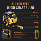 The Almighty Ruler Laser Tape Measure | Laser Distance Measurer, Heavy-Duty Tool - Image 8