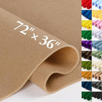 Tan Felt Fabric Sheet 72" X 36", 1.4mm Thick Large Soft Durable Flexible Craft by MITINU
