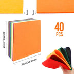 40PCS 12 x 12”, 2mm Thick Stiff Felt Fabric Sheets Assorted Colours Felt Pack - Image 3