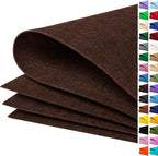 Chocolate Brown Large Felt Fabric 36" x 36", 1mm Stiff Felt Sheet, Nonwoven by ZANEXIR