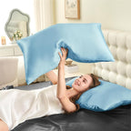 INFIIXSO Silk Pillow Cases 2 Pack Standard Size, Ultra Smooth & Soft Mulberry - Image 8
