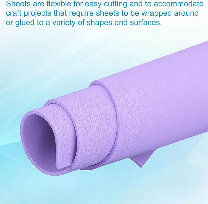 PATIKIL EVA Foam Sheet 10Pcs 12x8 Inch 2mm Thick Light Purple | Easy Cutting - Image 5