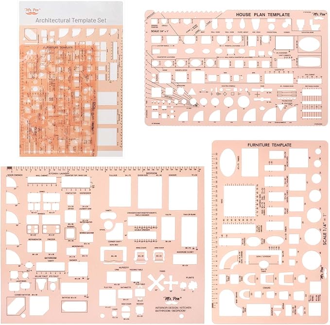 Mr. Pen- House Plan, Interior Design and Furniture Templates | Clear Flexible by MrPen