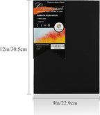 CONDA Black Canvases for Painting 9x12 inch, 100% Cotton Acid-Free, 8 oz - Image 2
