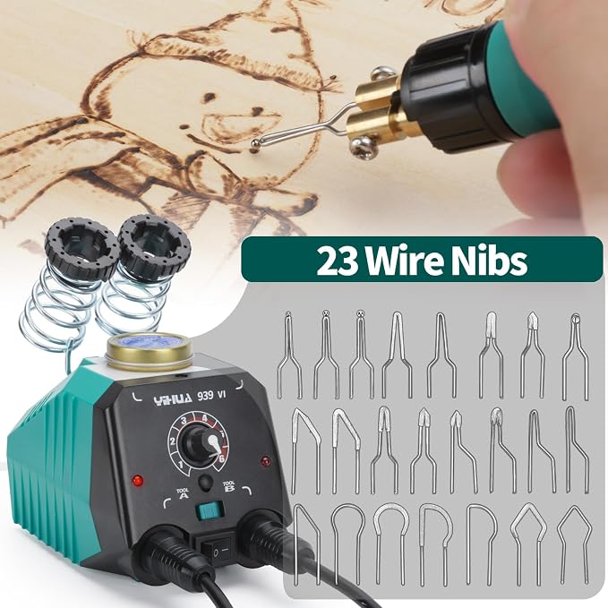 YIHUA 939-VI Dual Wood Burning Pen Wood Burning Kit - Image 3
