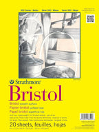 Strathmore 300 Series Bristol Paper Pad, Tape Bound, 11x14 inches, 20 Sheets by StrathmorePaper