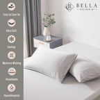 Bella Coterie | Luxury Bamboo Viscose Queen Size Pillowcase Set | 100% - Image 2