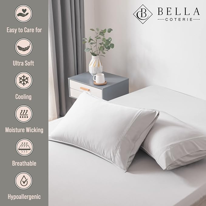 Bella Coterie | Luxury Bamboo Viscose King Size Pillowcase Set | 100% - Image 2
