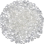 QYGL 0.55LB White Clear Glass Pebbles, Tumbled Sea Glass Stones by QYGL