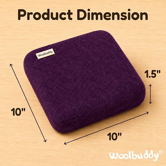 Woolbuddy Wool Felting Pad 10 x 10 x 1.5 Inch, Durable Needle Felting Mat - Image 3