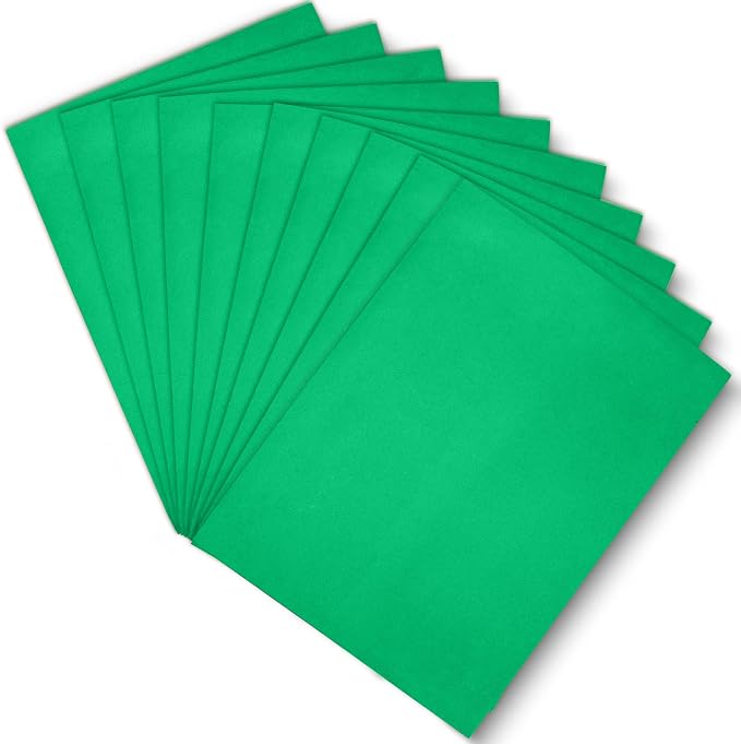 Green EVA Foam Sheets, 9 x 12 Inch, 2mm Thick Handicraft Foam Paper - Image 7