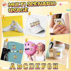 WILLBOND 52 Pcs Back to School Alphabet Patches Pencil Self Adhesive Iron on - Image 5