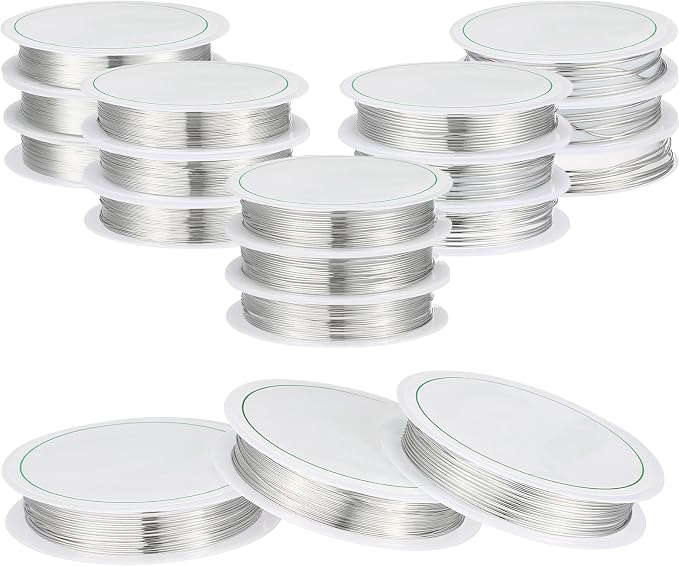 Mixweer 15 Pcs 5 Size Copper Wire 18 20 22 26 32 Gauge Tarnish Resistant by Mixweer