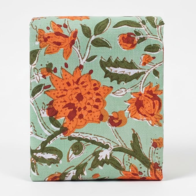 E-Tailor® Hand-Block Printed Pre-Cut Cotton Fabric Ideal by E-Tailor