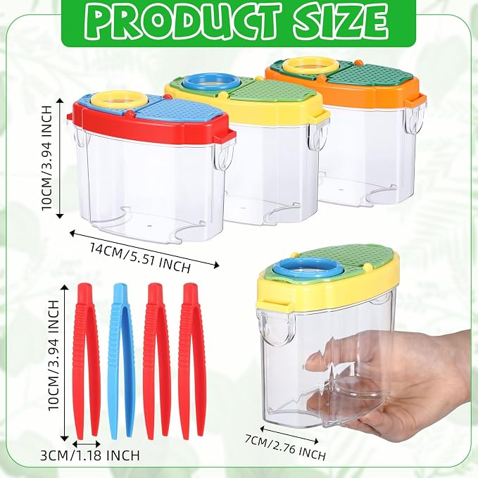 Halloscume 24 Pcs Bug Catchers for Kids Collection Viewer for Kids Critter - Image 2