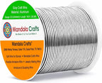 Mandala Crafts 22 Gauge Gray Anodized Aluminum Craft Wire, 100 FT | Colored by MandalaCrafts