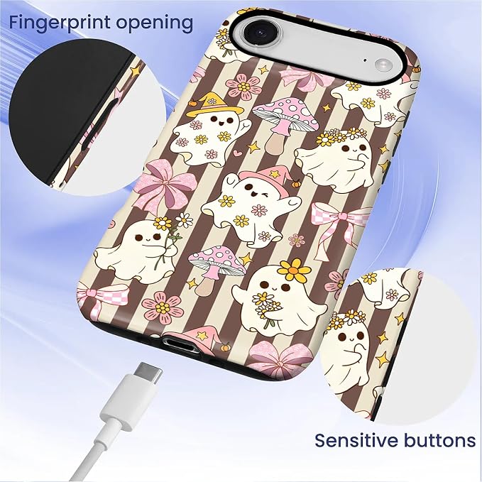 Case for iPhone 17 Air, Scratch Resistant Hybrid Double Layer Hard Shell，Cute - Image 4