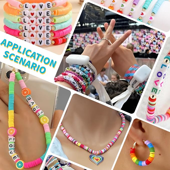 AIPRIDY Girls Toys Bracelet Making Kit, Clay Beads Jewelry Activity Kit - Image 3