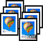 FIXSMITH 11x14 Picture Frame Set of 6, Display Pictures 8x10 by FIXSMITH