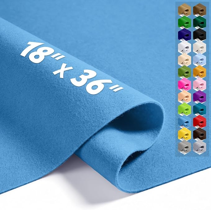 Blue 18" X 36" Felt Fabric Sheet by Luceinvita