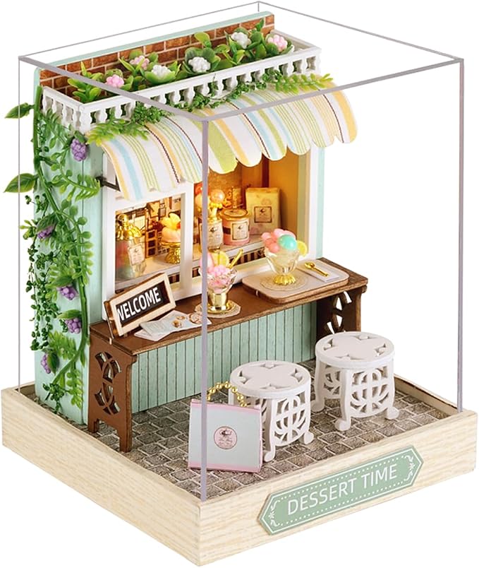Miniature House Kit, CUTEROOM Tiny House Kit Wooden Dollhouse Kit Mini House by CUTEROOM