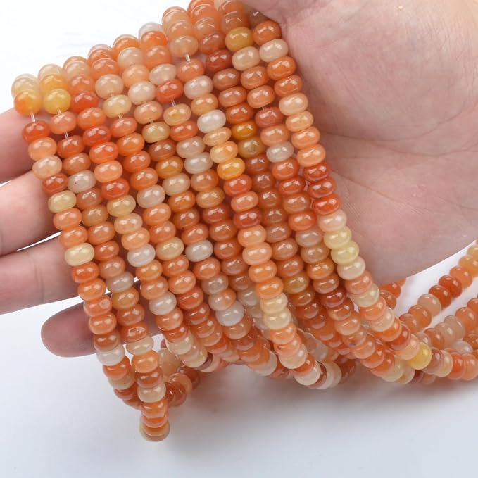 ICAI Beads 5x8mm Natural Rondelle Spacer Loose Beads - Image 2