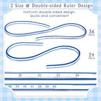 Hicarer 24" and 36" 2 Pieces Flexible Curve Rulers Double Side Scale Ruler - Image 2