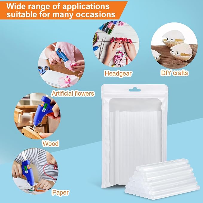 Mini Hot Glue Sticks for Glue Guns, 50-Piece Hot Glues Stick, 5.8" Long x 0.27" - Image 5