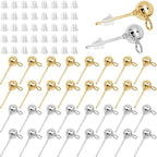120Pcs Hypoallergenic Ball Studs by Oubaka