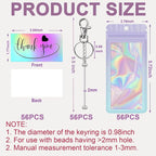 42/84/126 Pcs Beadable Keychain Bars Bulk Blank DIY Beaded Keychain Making - Image 2