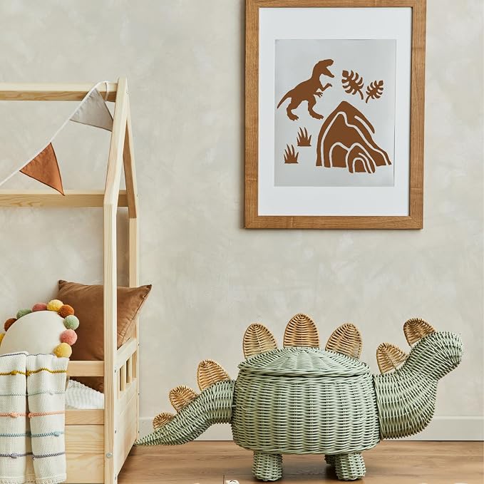 80 Pcs 3 x 3 Inch Stencils for Painting on Wood, Reusable Dinosaur Animal - Image 5