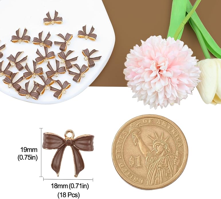Bow Charms for Bracelet Jewelry Making Cute Bracelet Charms | 18Pcs, Bow Charms - Image 7