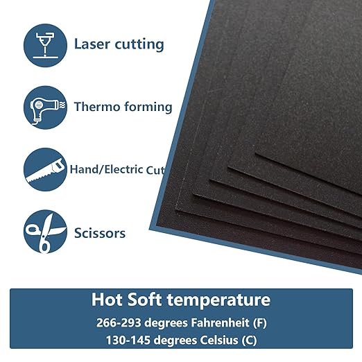 12 Pack Black Plastic Sheet 8x12x0.04 in Flexible High Tensile Plastic Sheets - Image 6