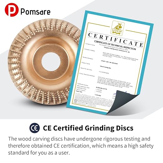 Pomsare 5PCS Angle Grinder Wood Carving Disc Set, Polishing Wheel Pad Sanding - Image 7