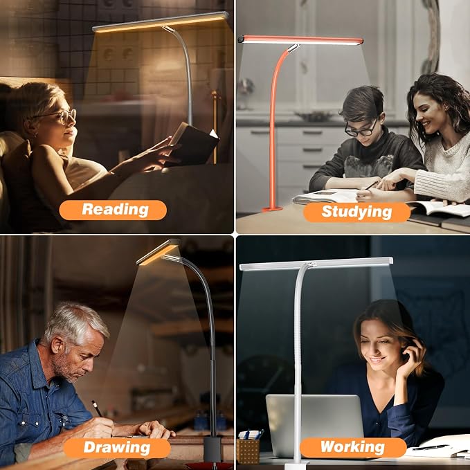 Airlonv LED Desk Lamp for Office Home, Eye-Caring Desk Light - Image 5