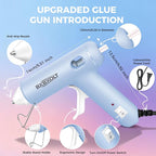 Mini Hot Glue Gun Set with 30 Glue Sticks, Fast Preheating Hot Melt - Image 3