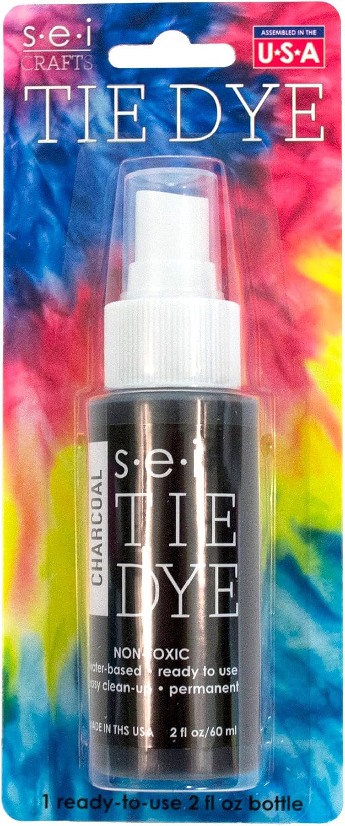 S.E.I. Charcoal Tie Dye Spray Bottle: 2oz. Non Toxic Fabric Dye Spray, DIY - Image 4