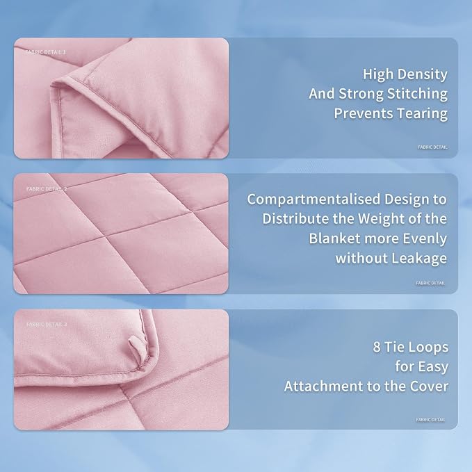Topcee Weighted Blanket for Adults Queen Size Soft Cooling Heavy Blanket - Image 7