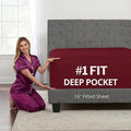 Lovely Joyful Feel Fitted Sheet Deep Pocket Full Size Fitted Sheets Fit by DeaLuxeBedding