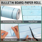 Inkspire Sky Blue Wood Bulletin Board Paper Roll, 14.8FTx47IN Large Reusable - Image 3