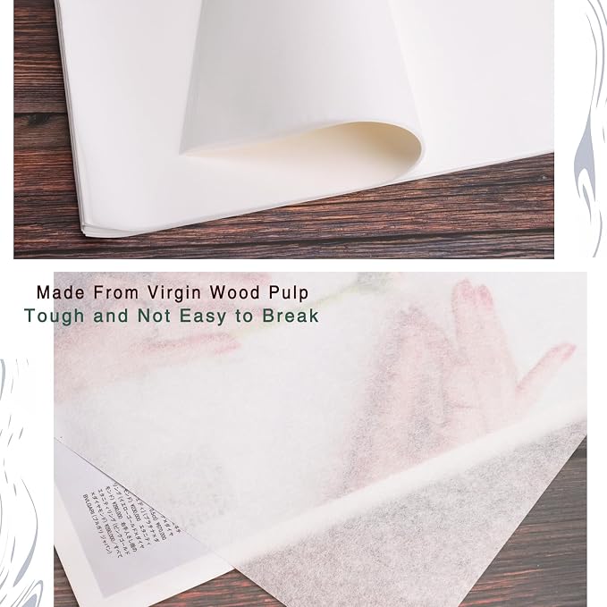 Reelartisy 50 Sheets Artist Teabag Paper, 16.5x16.5 Inches Wet Strength Tissue - Image 2
