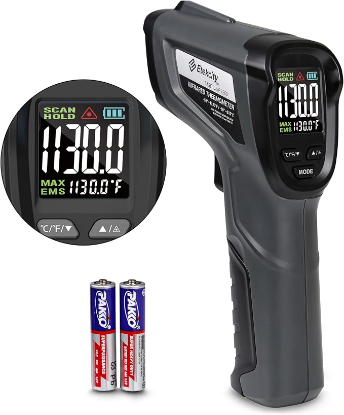 Etekcity Infrared Thermometer Laser Temperature Gun, Color Display | by Etekcity