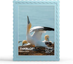 12x16 Picture Frame with Mat for 11x14, Wavy Edge Wooden Real Glass Photo Frame by THKRLOF